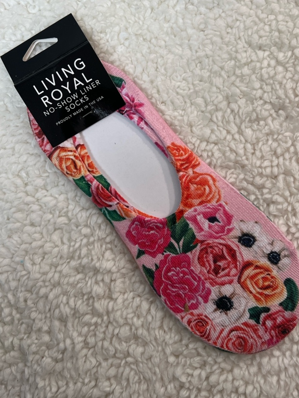 Living Royal "Roses" No-Show Liner Socks